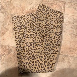 Velour leopard banana republic pants